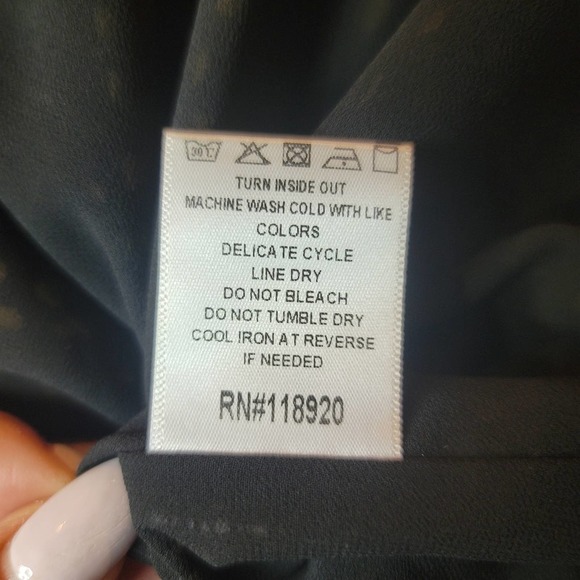 LUCY PARIS POLKA DOT WRAP RUFFLE MINI DRESS LONG SLEEVE WOMEN'S SIZE SMA… - Picture 12 of 12